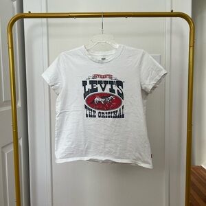 Levi's Kids White and Red Graphic Tee
